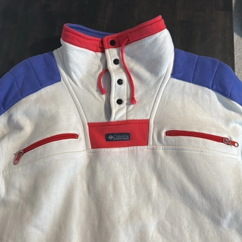 Columbia Vintage 90s 1/4 Snap Pop Over Sweatshirt Size Large